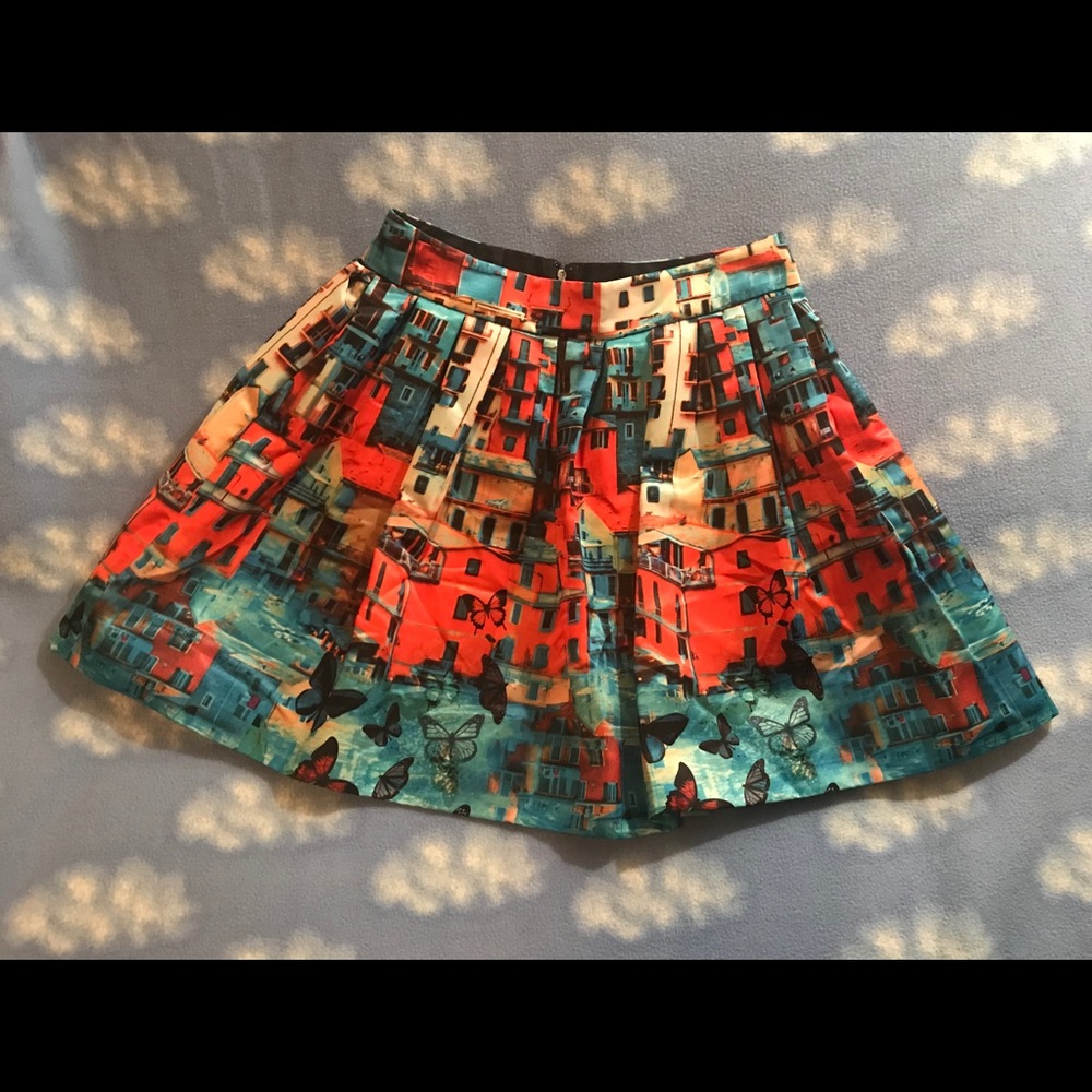 NWT Alice + Olivia “Butterfly Paradise” Skirt